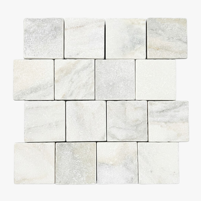 Calacatta Oliva Tumbled 6x6 Marble Tile