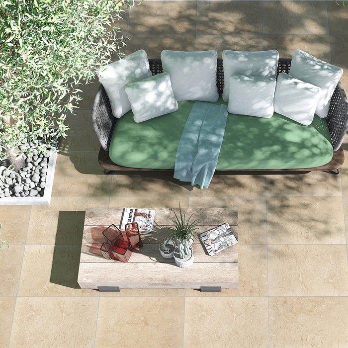 Bursa Beige Antiqued 16x24 Marble Tile