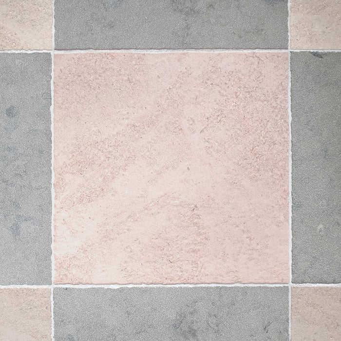 Golden Beach, Nova Grey Antiqued 12x12 Limestone Checkerboard Tile