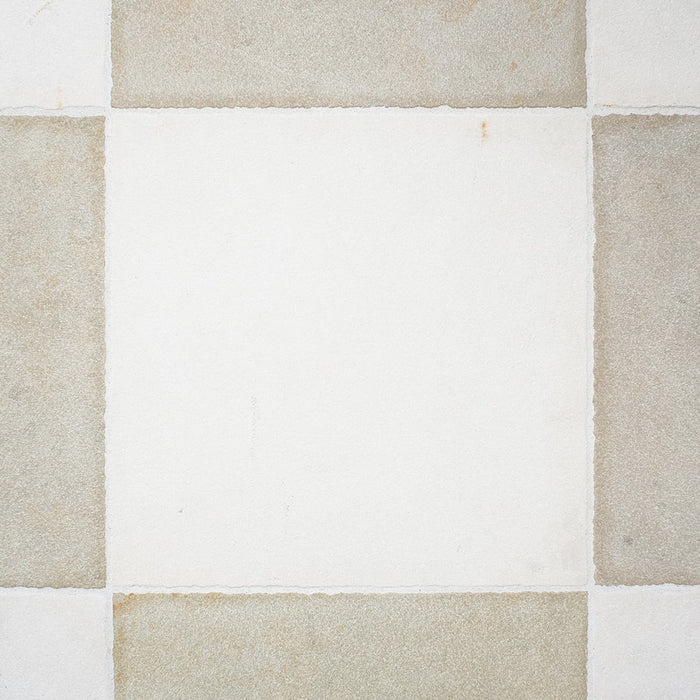 Lymra, Perlino Crema Antiqued 12x12 Limestone Checkerboard Tile