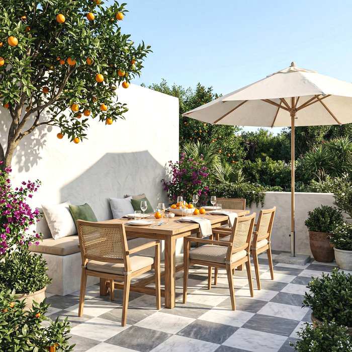 Antique White, Antique Black Antiqued 16x16 Marble Checkerboard Tile