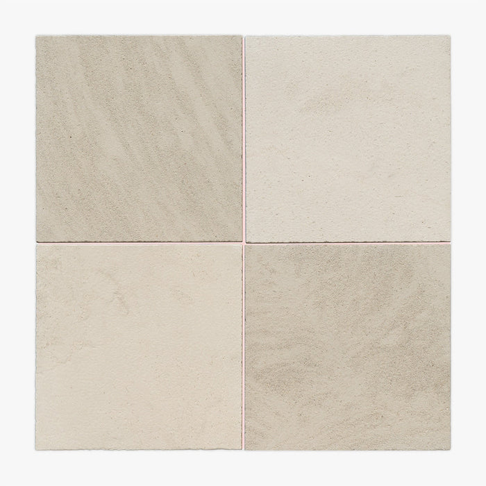 Porto Beige, Golden Beach Antiqued 16x16 Limestone Checkerboard Tile