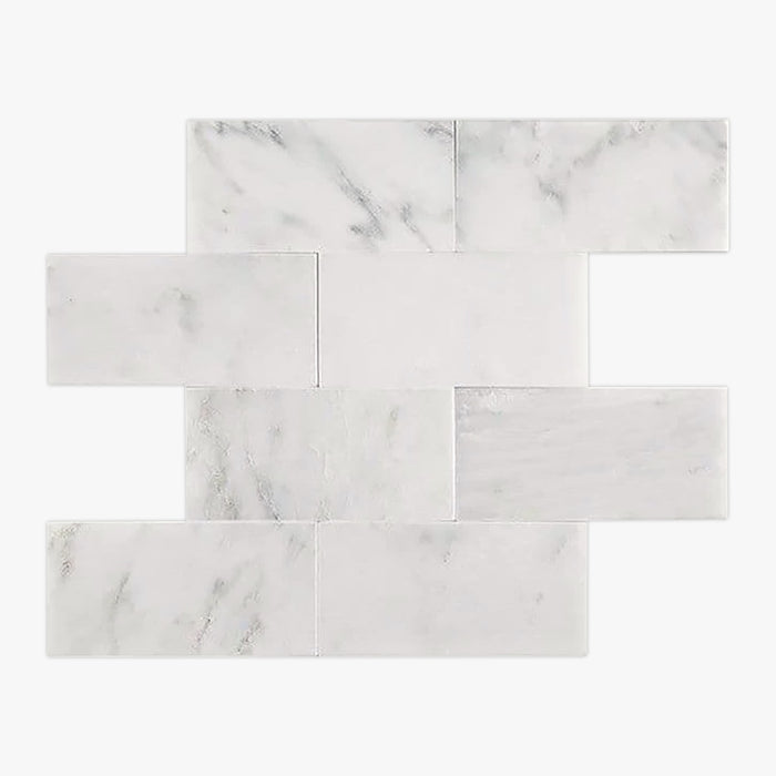 Asian Statuary Honed 3x6 Marble Tile