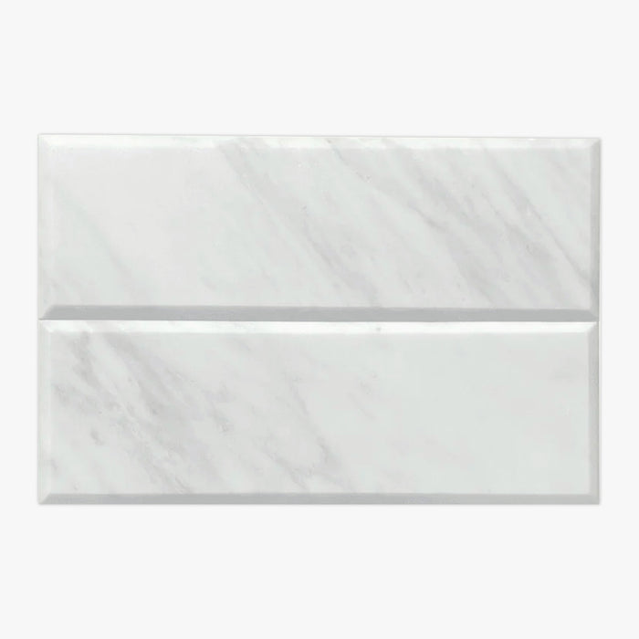 Asian Statuary Honed 4x12 Marble Tile Deep Bevel