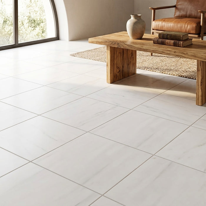Bianco Dolomite Honed 12x12  Marble Tile