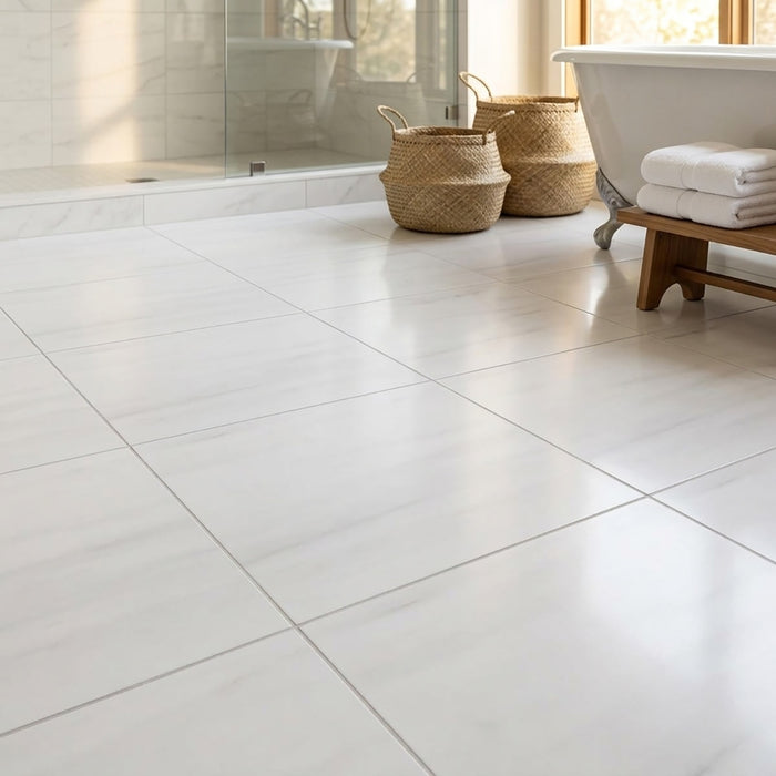 Bianco Dolomite Premium Honed 18x18 Marble Tile
