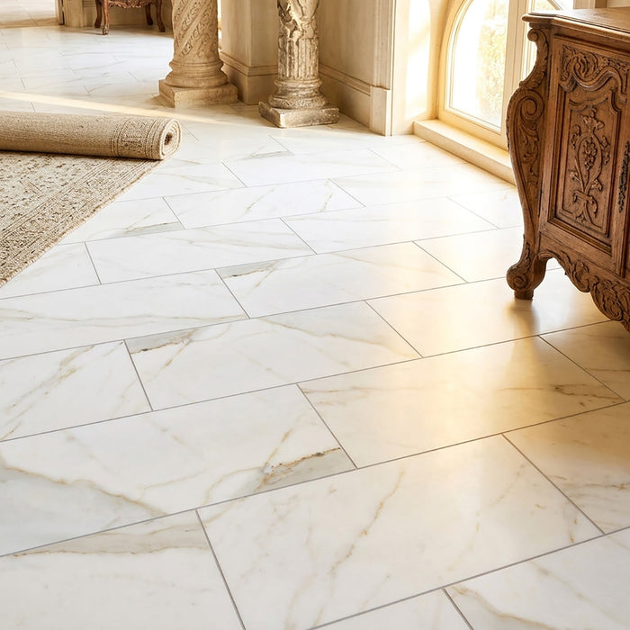 Calacatta Gold Honed 12x24 Marble Tile