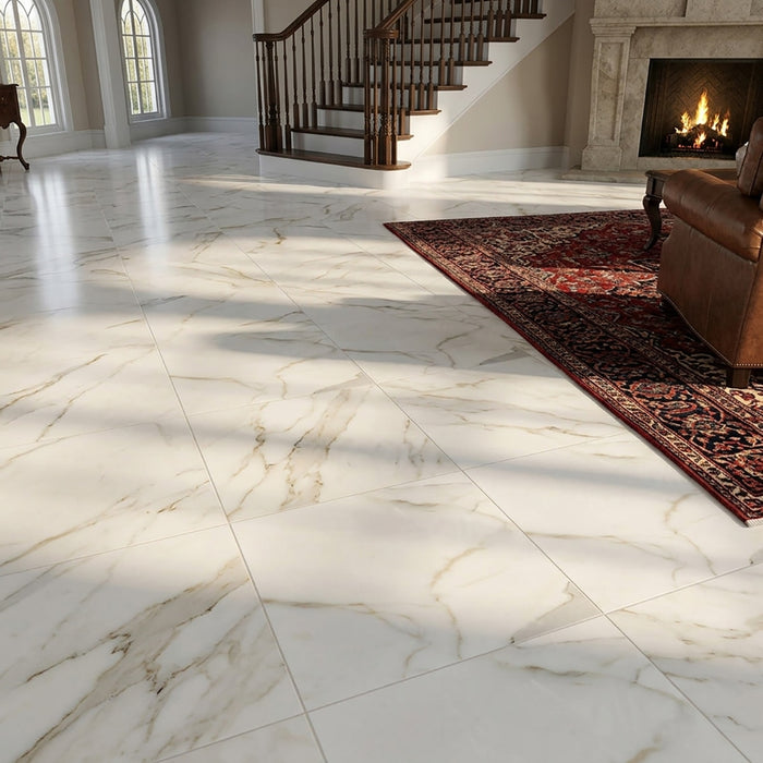 Calacatta Gold Honed 18x18 Marble Tile