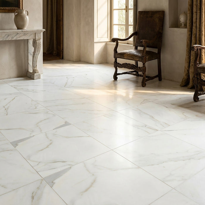Calacatta Gold Honed 18x18 Marble Tile