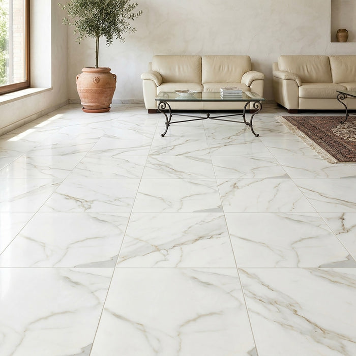 Calacatta Gold Honed 18x18 Marble Tile