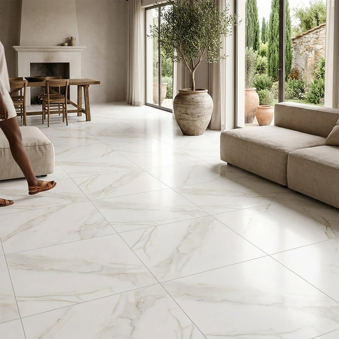 Calacatta Gold Honed 24x24 Marble Tile