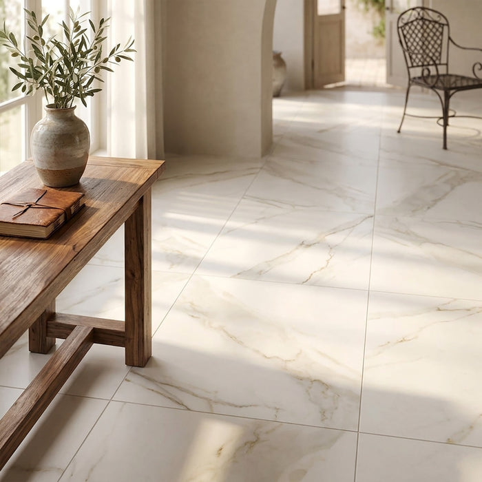 Calacatta Gold Honed 24x24 Marble Tile