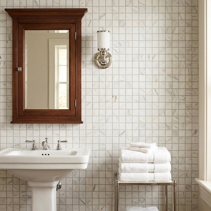 Calacatta Gold Honed 2x2 Marble Mosaic
