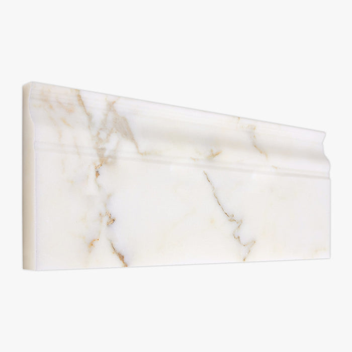 Calacatta Gold Honed Baseboard Marble Molding