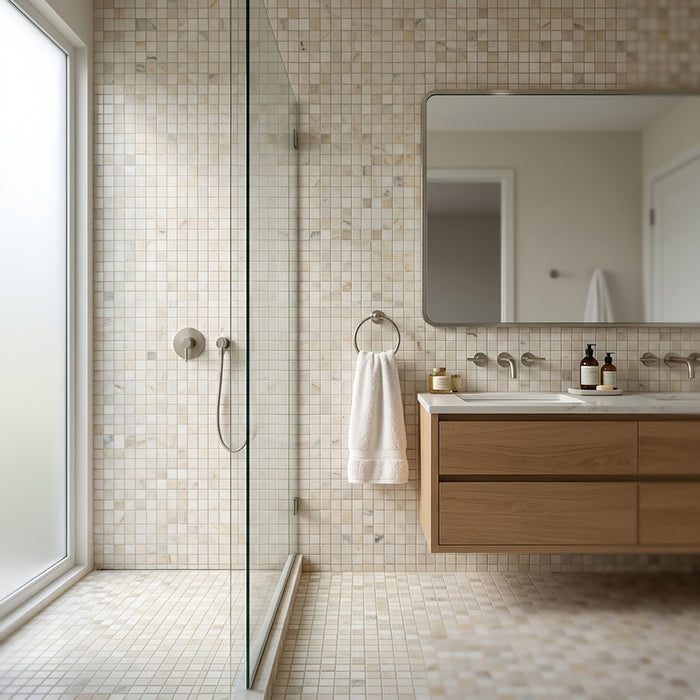 Calacatta Gold Honed 5/8x5/8 Marble Mosaic
