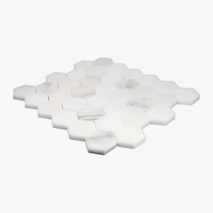 Calacatta Oliva Polished 2 Inch Hexagon Marble Mosaic