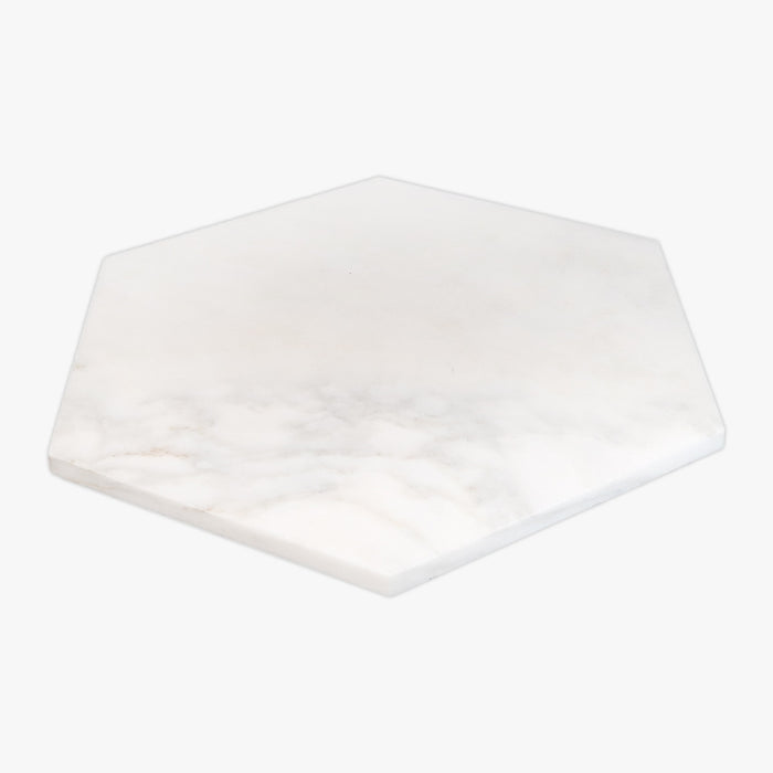 Calacatta Oliva Honed 10 Inch Hexagon Marble Mosaic