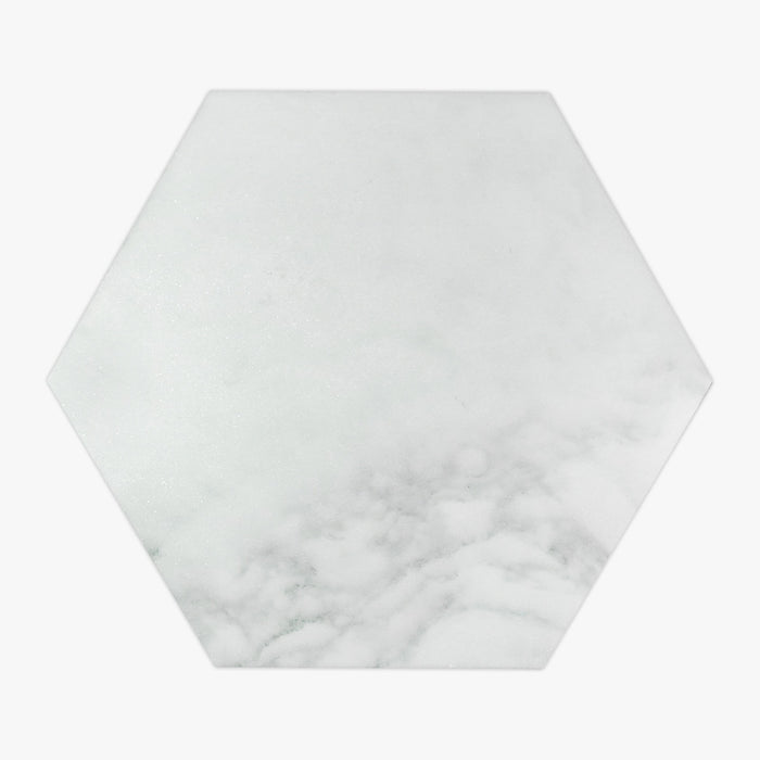 Calacatta Oliva Honed 10 Inch Hexagon Marble Mosaic