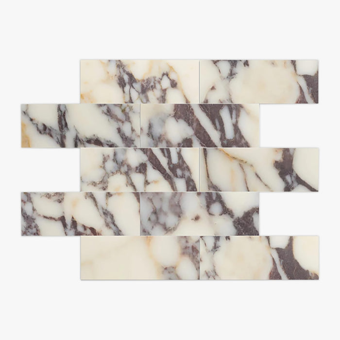 Calacatta Viola Honed 4x12 Marble Tile — Palazzo Tile & Stone