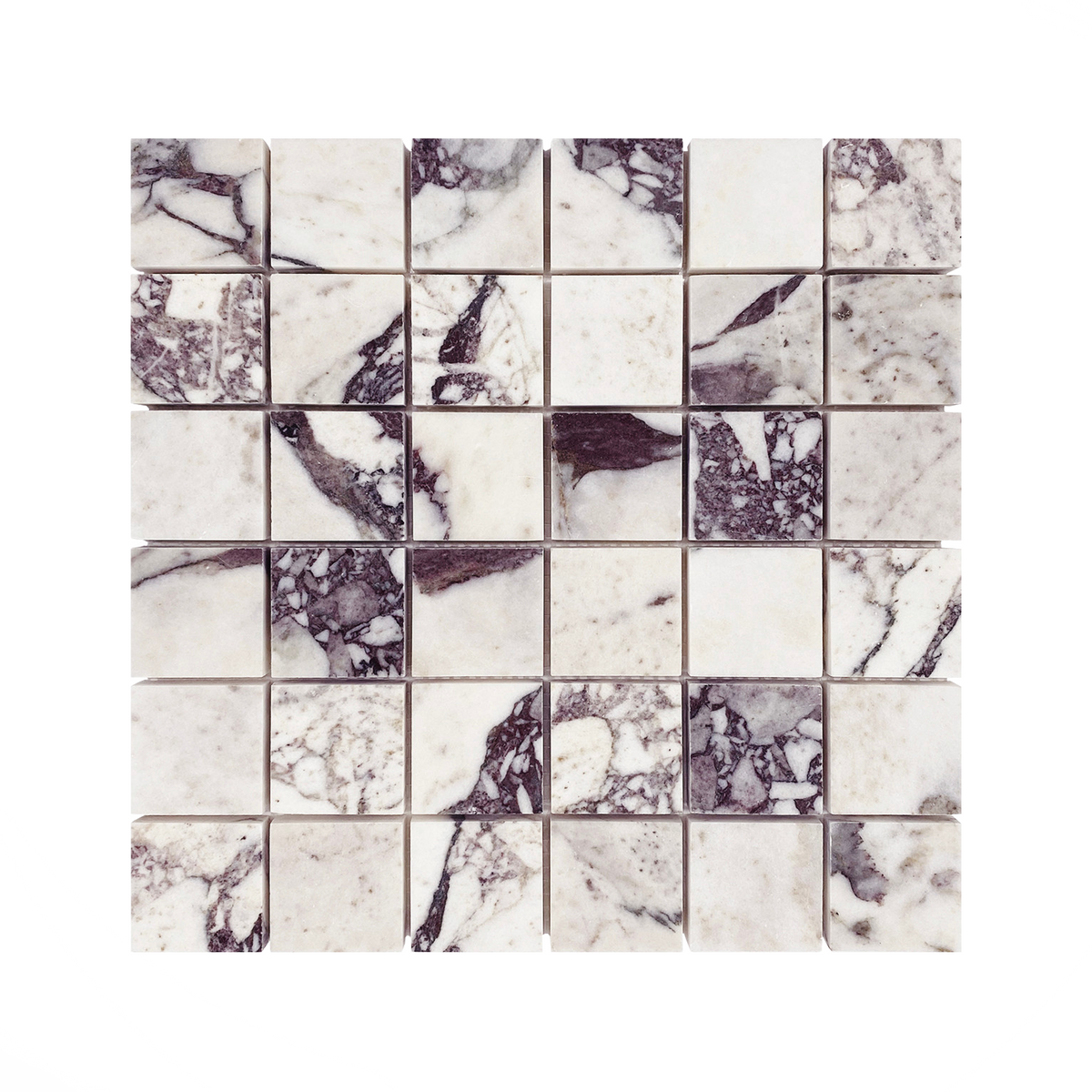 Calacatta Viola Honed 2x2 Marble Mosaic — Palazzo Tile & Stone