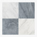 Asian Statuary, Bardiglio Imp Polished 12x12 Marble Checkerboard Tile