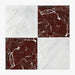 Asian Statuary, Rosso Levanto Polished 12x12 Marble Checkerboard Tile
