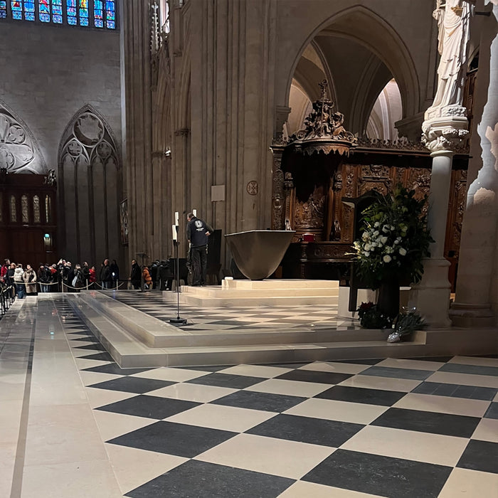 Porto Beige, Nova Blue Honed 12x12 Limestone Checkerboard Tile