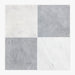 Bianco Ibiza, Blue Lagoon Honed 12x12 Marble  Checkerboard Tile