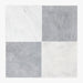 Bianco Ibiza, Blue Lagoon Polished 12x12 Marble  Checkerboard Tile