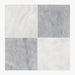 Bianco Ibiza, Blue Lagoon Polished 18x18 Marble Checkerboard Tile