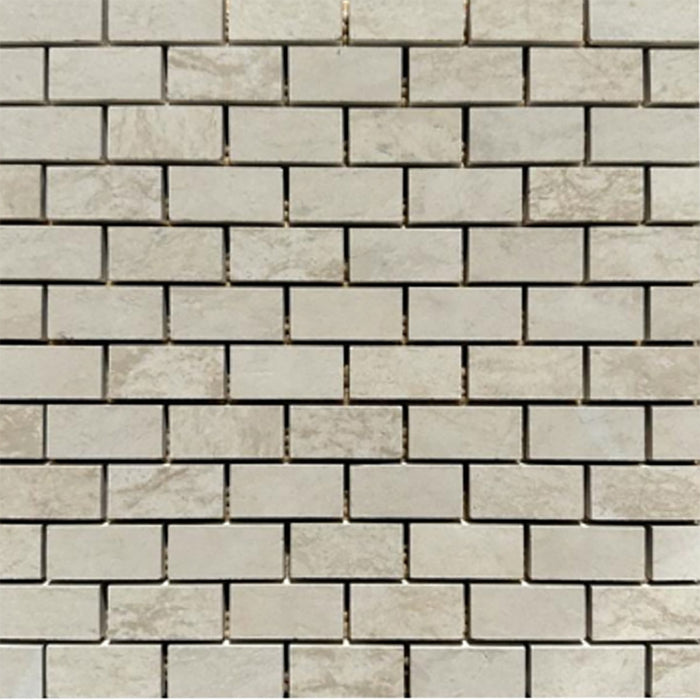 Crema Balkan Honed 1x2 Brick Limestone Mosaic