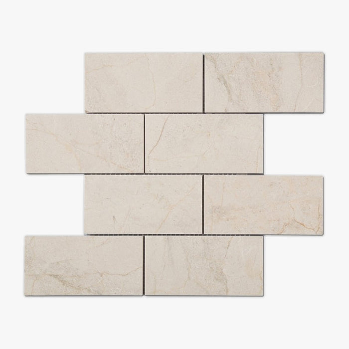 Crema Marfil Polished 3x6 Marble Tile