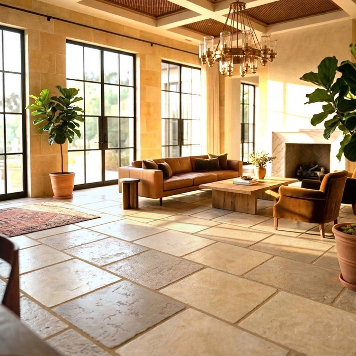 Chanceaux Biege Reclaimed Blend 16xRL Limestone Tile