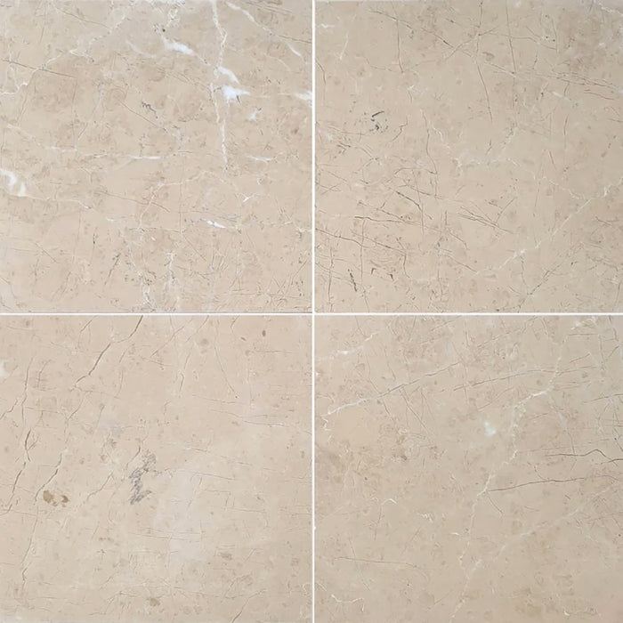 Bursa Beige Honed 18x18 Marble Tile