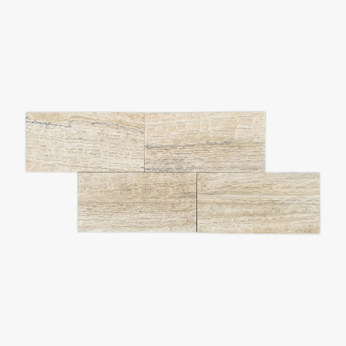 Alabastrino Rustic Vein Cut Honed 12x24 Travertine Tile