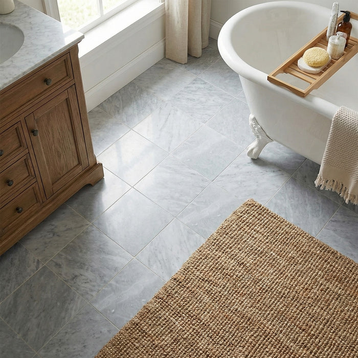 Blue Lagoon Honed 12x12 Micro Bevel Marble Tile