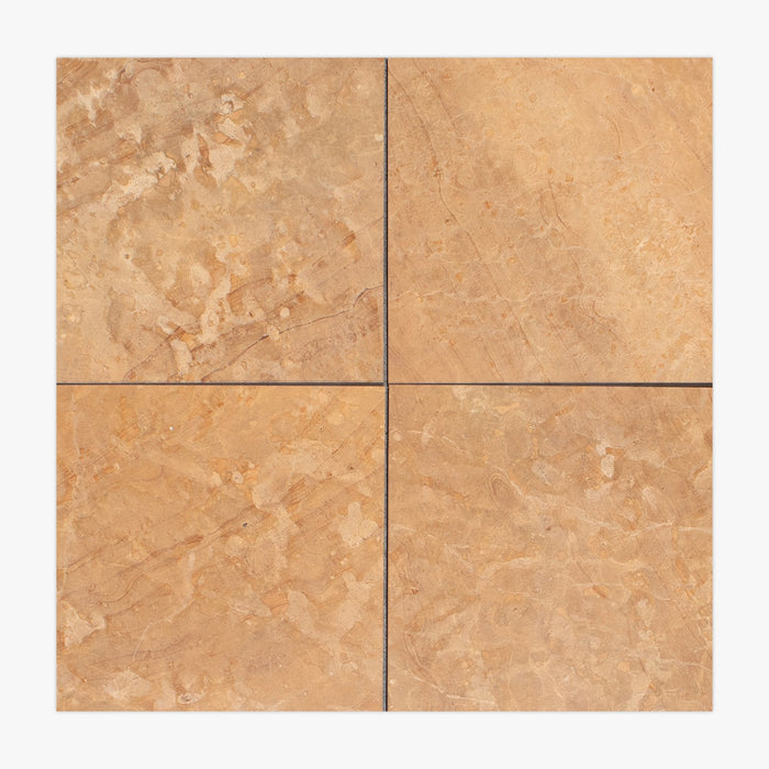 Giallo Marone Polished 12x12 Limestone Tile