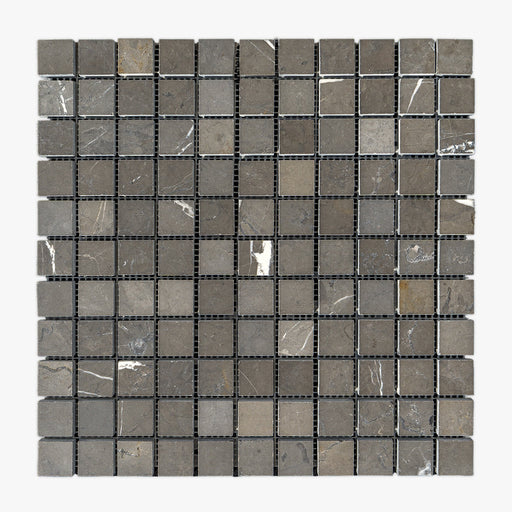 Pietra Grey Polished 1x1 Stacked Marble Mosaic