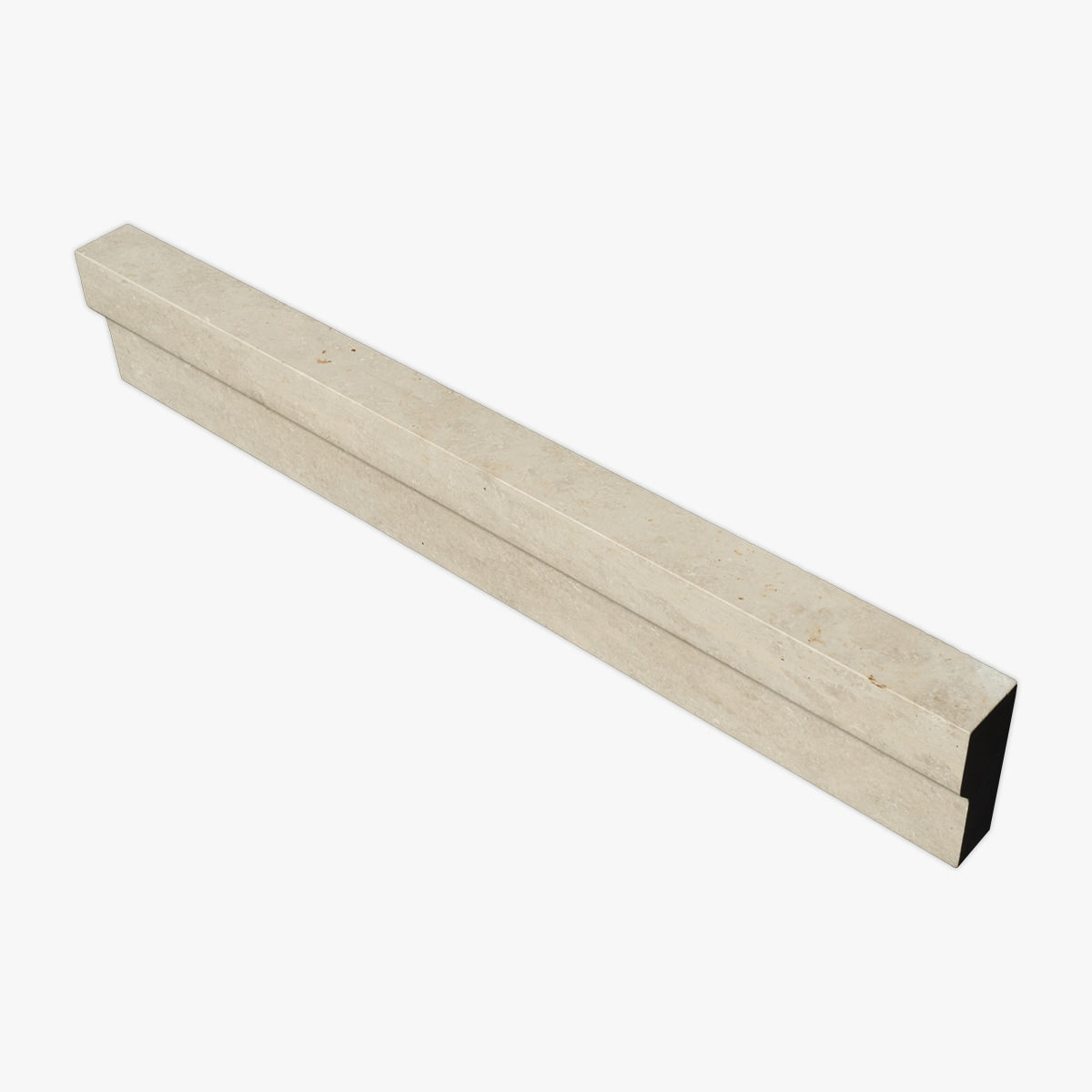 Stone Chair Rails Perlino Crema Honed Modern Chair Rail Limestone Molding — Palazzo Tile ...