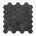Basalt Black Honed 2" Hexagon Basalt Mosaic