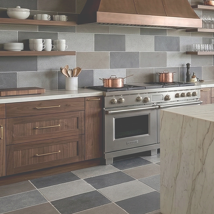 Sea Grey Multi Finish Blend Reclaimed 16x24 Limestone Tile