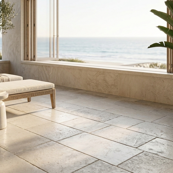 Dijon Claire Antiqued 16xRL Limestone Tile