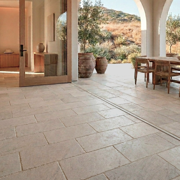Dijon Claire Antiqued 16xRL Limestone Tile