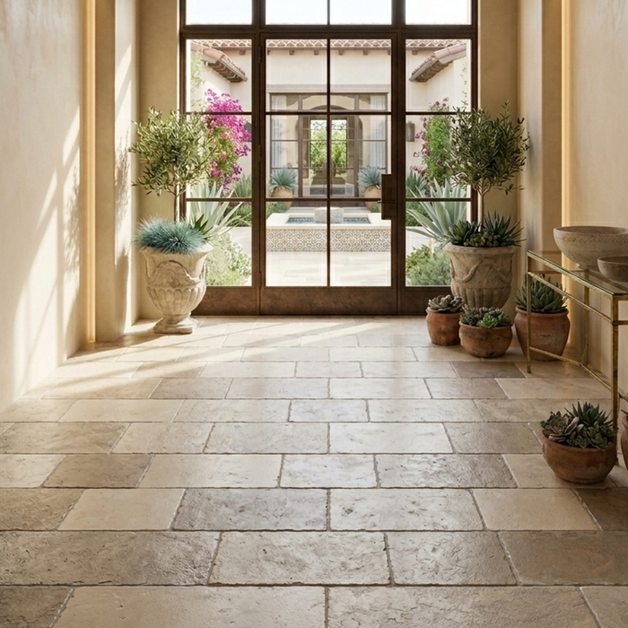 Chanceaux Biege Reclaimed Blend 16xRL Limestone Tile