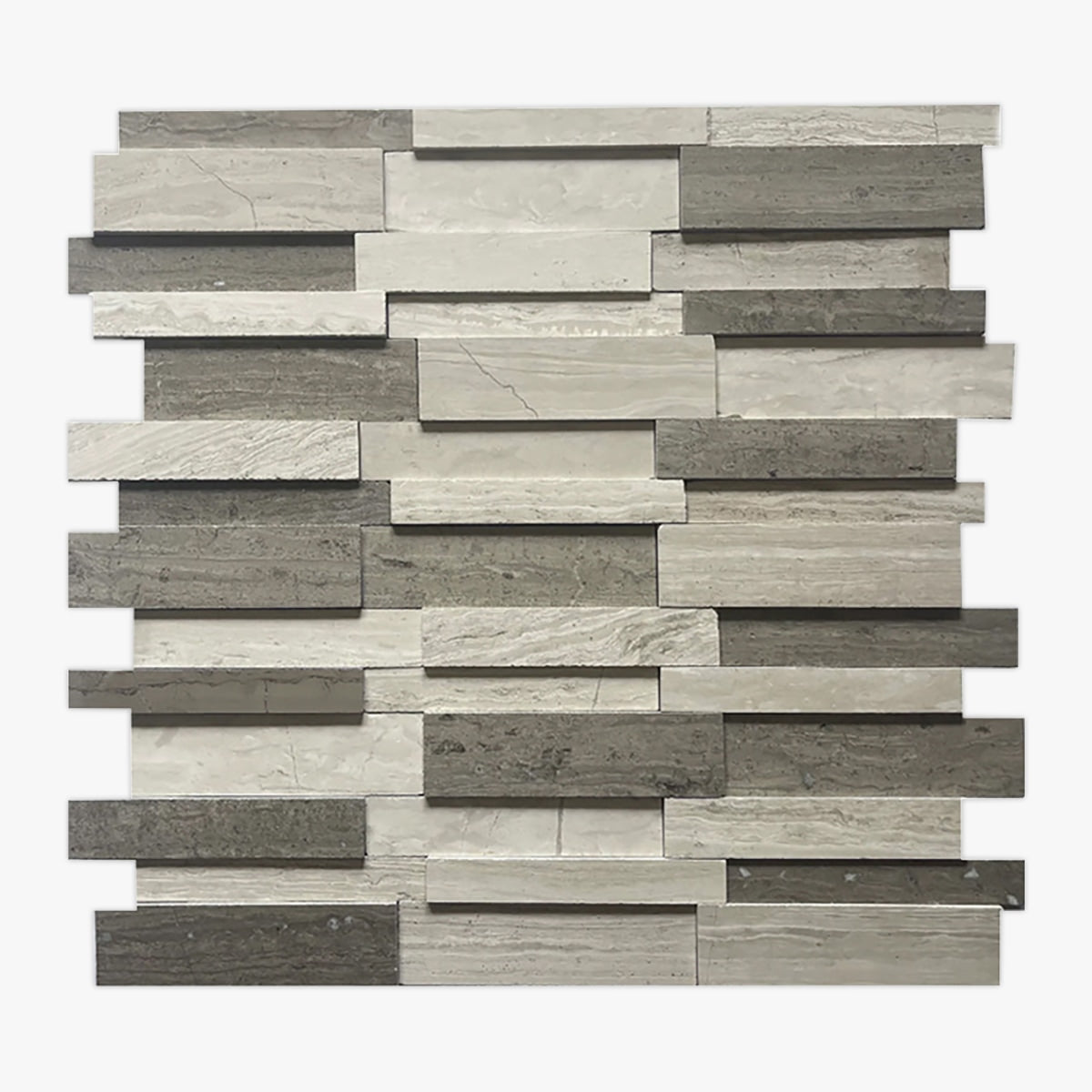 Haisa Mix Multi 3D Random Marble Mosaic — Palazzo Tile & Stone