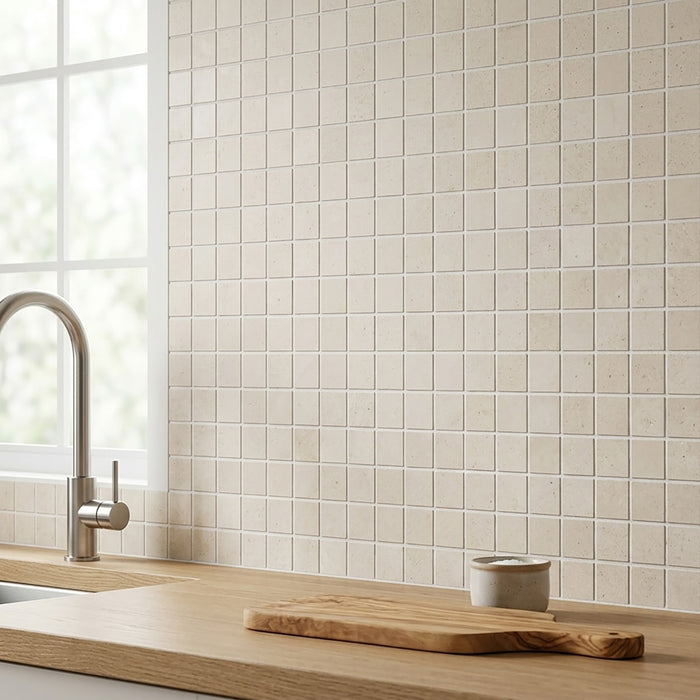 Lymra Honed 2x2 Limestone Mosaic