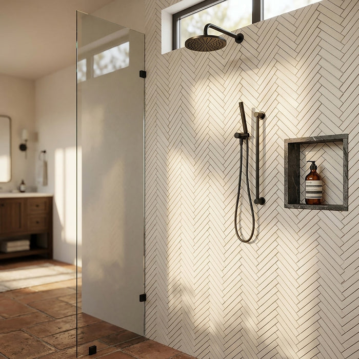Lymra Honed 1x4 Herringbone Limestone Mosaic