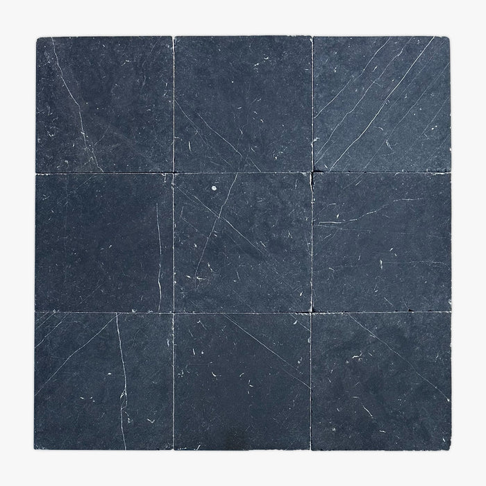 Nero Marquina Tumbled 12x12 Marble Tile