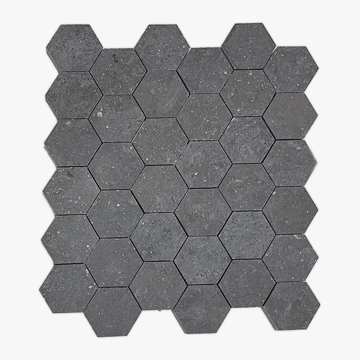 Nova Blue Honed 2 Inch Hexagon Limestone Mosaic — Palazzo Tile & Stone