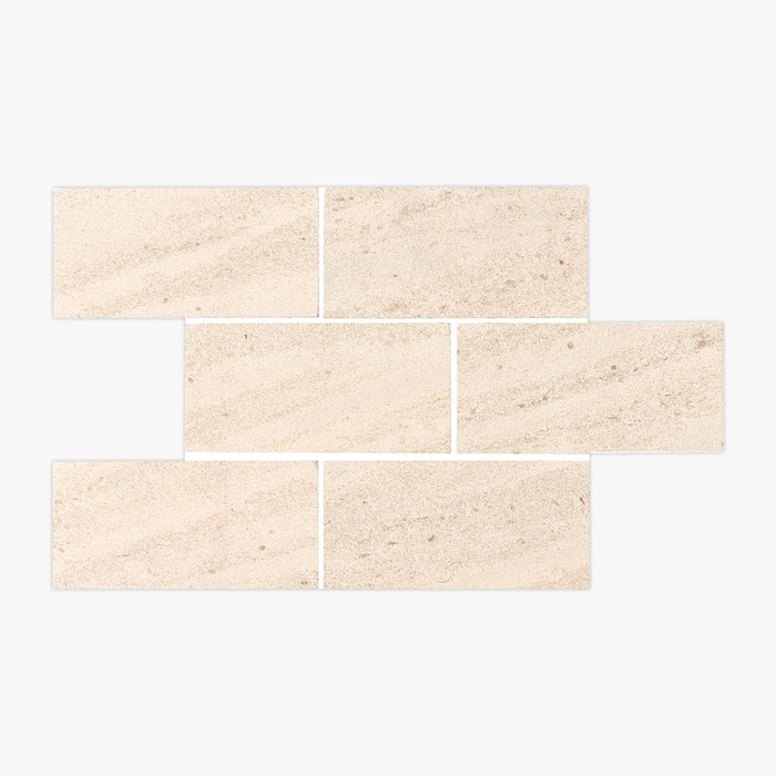 Mocha Cream Honed 3x6 Limestone Tile
